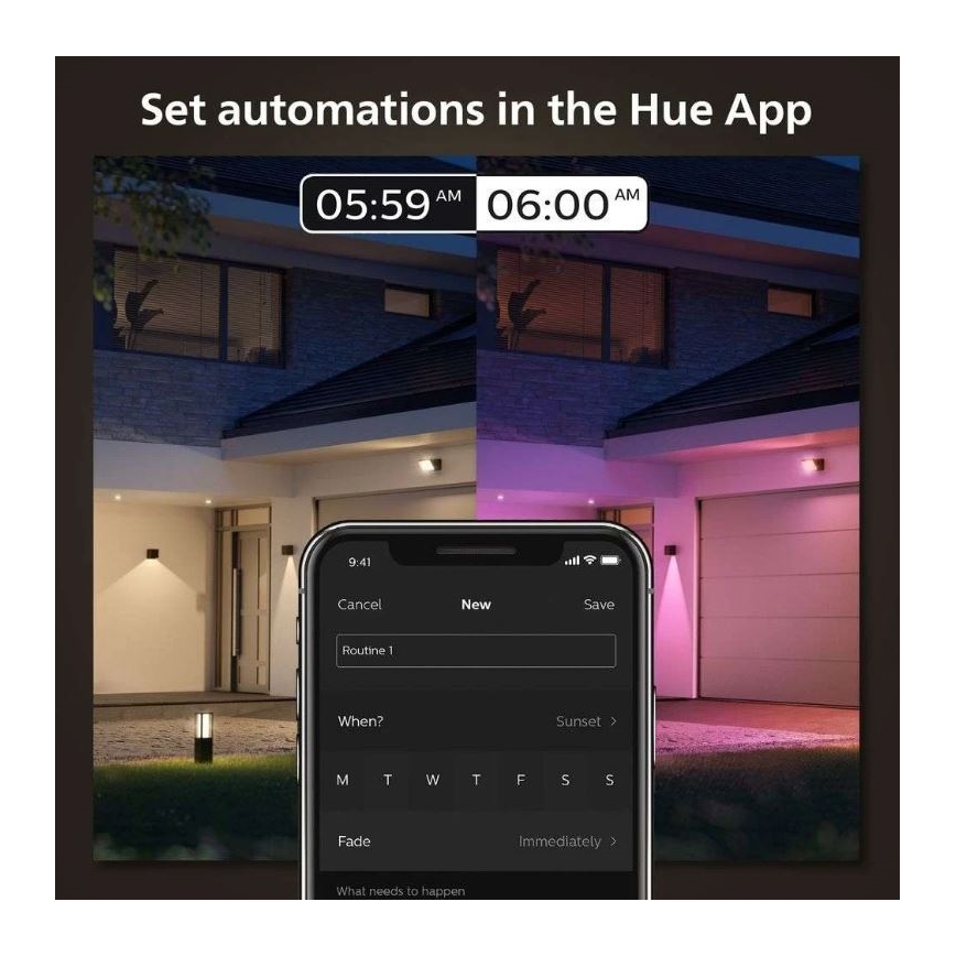 Philips - LED RGBW Stmievateľné vonkajšie nástenné svietidlo Hue RESONATE LED/8W/230V 2000–6500K IP44