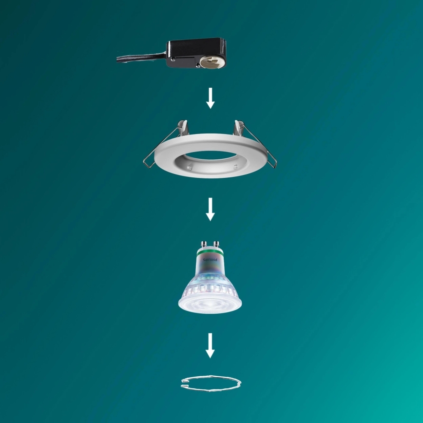 Philips - LED RGBW stmievateľné podhľadové svietidlo PERIDOT 1xGU10/6W/230V biela + diaľkové ovládanie