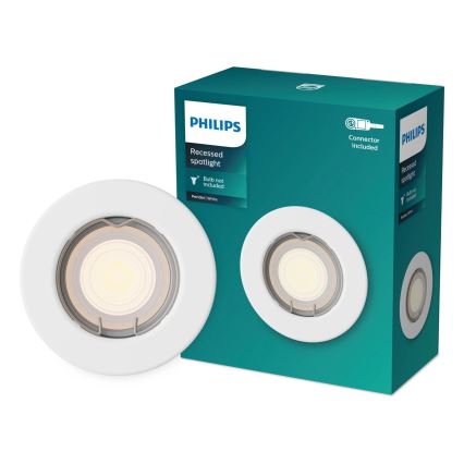 Philips - LED RGBW stmievateľné podhľadové svietidlo PERIDOT 1xGU10/6W/230V biela + diaľkové ovládanie
