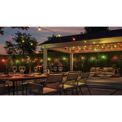 Philips - LED RGBW stmievateľný vonkajší svetelný reťazec Hue FESTAVIA 20xLED 14m IP65