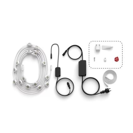 Philips - LED RGBW Stmievateľný vonkajší svetelný reťazec Hue FESTAVIA 32xLED 18m 1000-20000K IP65