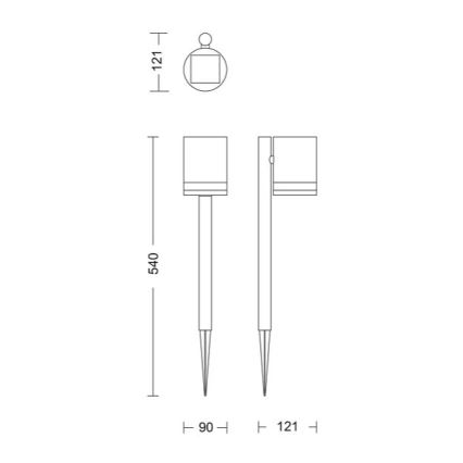 Philips - LED Solárna lampa FYCE LED/1,5W/3,7V IP44