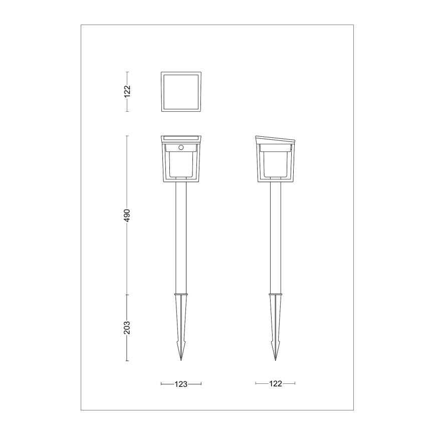 Philips - LED Solárna lampa so senzorom BLAISE LED/1,5W/3,7V 2600 mAh 3000K IP44