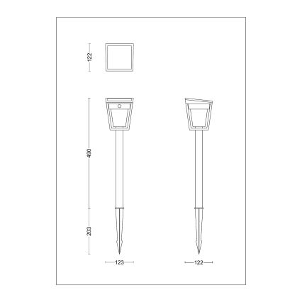 Philips - LED Solárna lampa so senzorom NISSA LED/1,8W/3,7V 3000K IP44