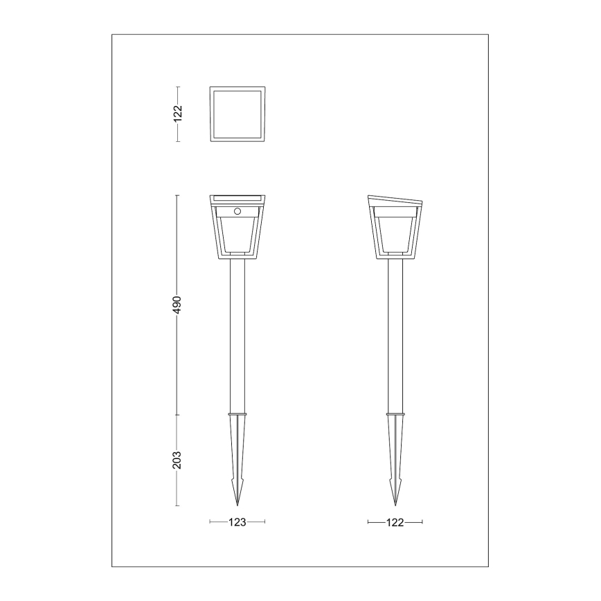 Philips - LED Solárna lampa so senzorom NISSA LED/1,8W/3,7V 3000K IP44