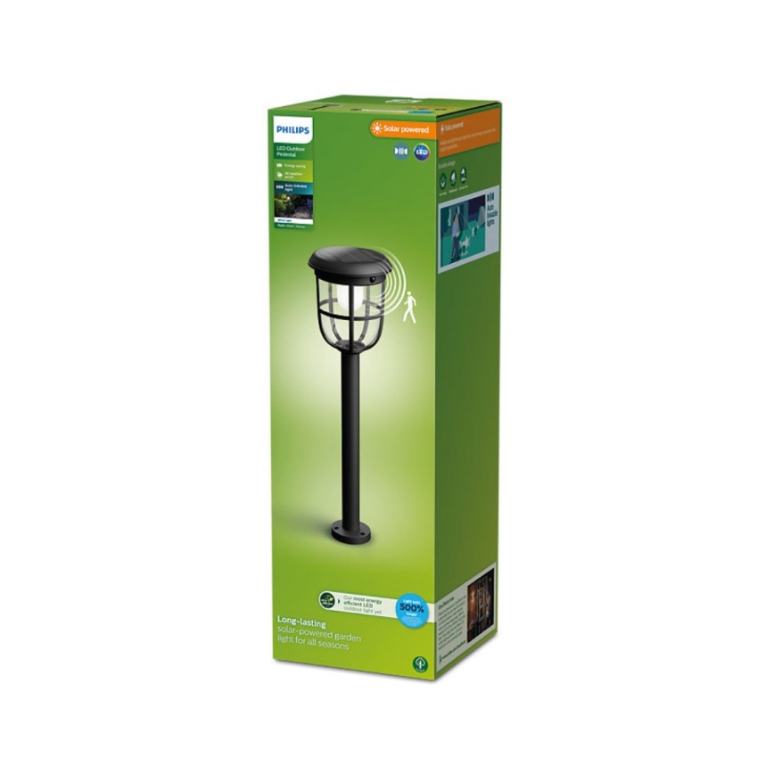 Philips - LED Solárna lampa so senzorom RADII LED/1,3W/3,7V 2000 mAh 3000K IP44
