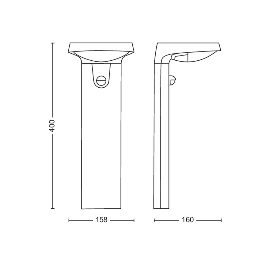 Philips - LED Solárna lampa so senzorom LED/1,2W/4V 3000K IP44