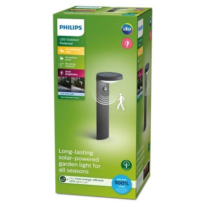 Philips - LED Solárna lampa so senzorom pohybu a súmraku LED/1,2W/4V 1800 mAh 4000K IP44
