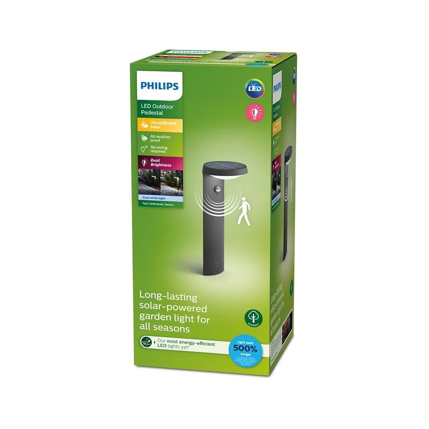 Philips - LED Solárna lampa so senzorom pohybu a súmraku LED/1,2W/4V 1800 mAh 4000K IP44