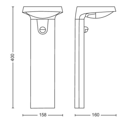 Philips - LED Solárna lampa so senzorom LED/1,2W/4V 4000K IP44