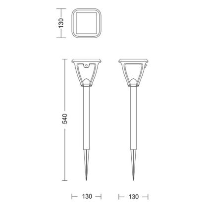 Philips - LED Solárna lampa VAPORA LED/1,5W/3,7V IP44