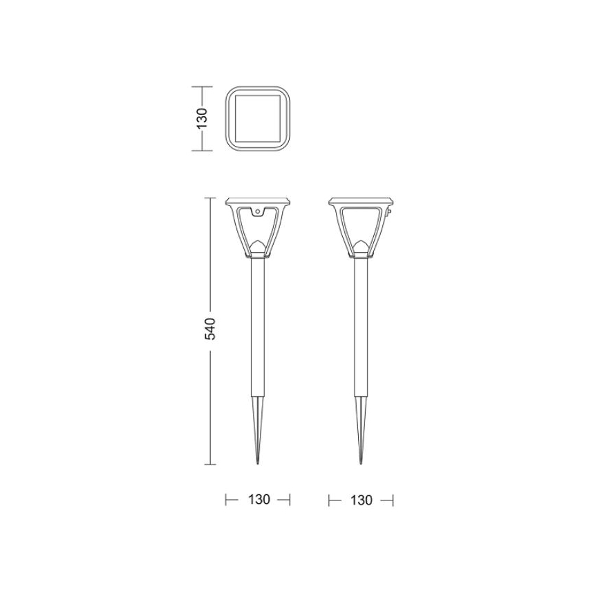 Philips - LED Solárna lampa VAPORA LED/1,5W/3,7V IP44
