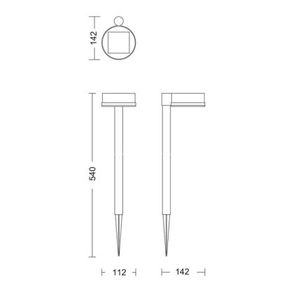 Philips - LED Solárna lampa VYNCE LED/1,5W/3,7V IP44