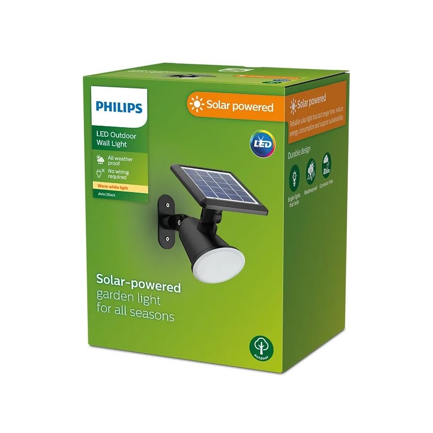 Philips - LED Solárne nástenné svietidlo JIVIX LED/1,4W/3,7V 1800 mAh IP44