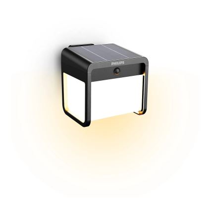 Philips - LED Solárne nástenné svietidlo so senzorom EZRA LED/1,8W/3,7V 3000K IP44