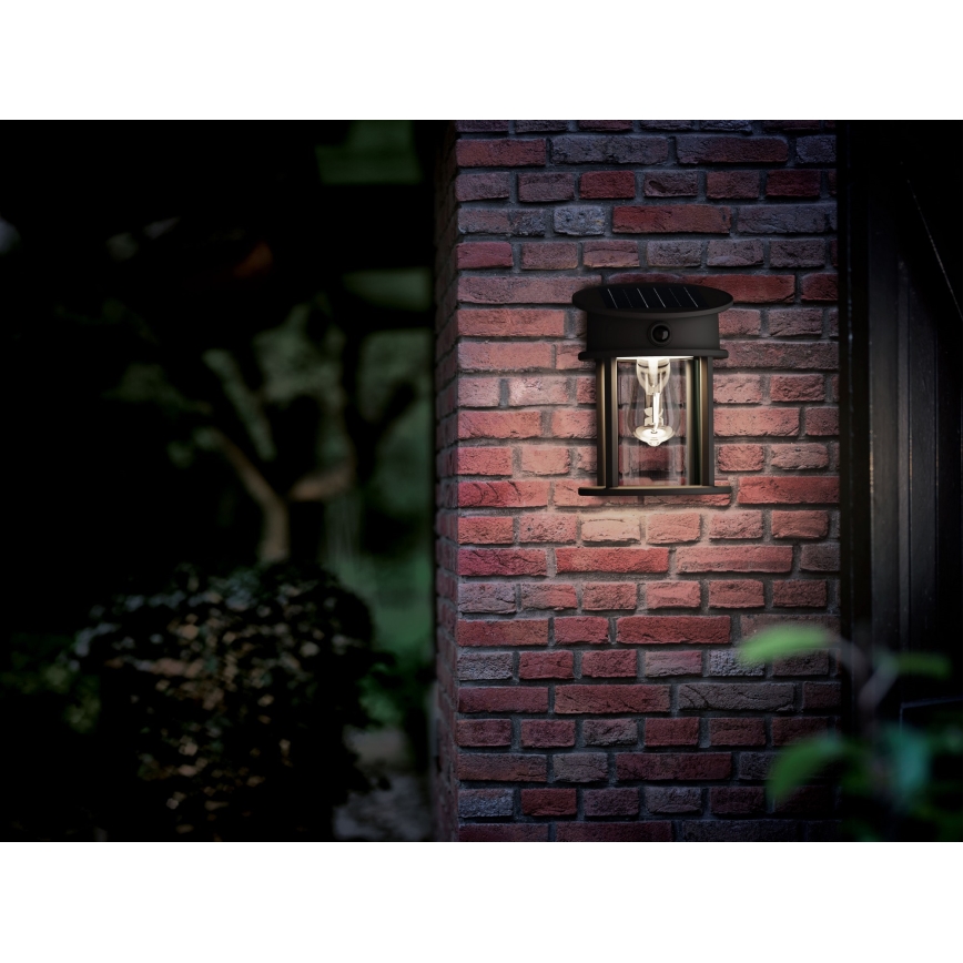 Philips - LED Solárne nástenné svietidlo so senzorom pohybu a súmraku GERI LED/3,2W/3,7V 2600 mAh 4000K IP44