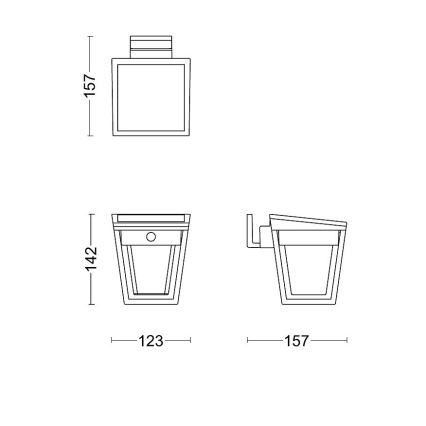Philips - LED Solárne nástenné svietidlo so senzorom NISSA LED/1,8W/3,7V 3000K IP44