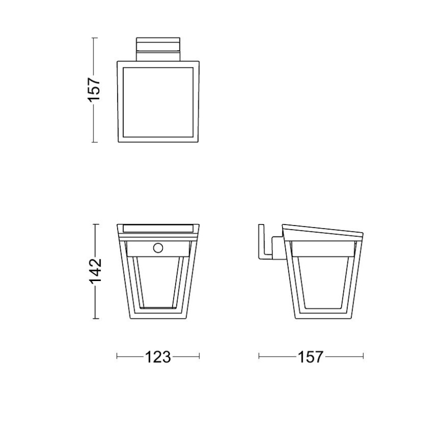 Philips - LED Solárne nástenné svietidlo so senzorom NISSA LED/1,8W/3,7V 3000K IP44
