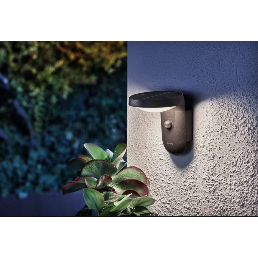 Philips - LED Solárne nástenné svietidlo so senzorom LED/1,2W/4V 4000K IP44