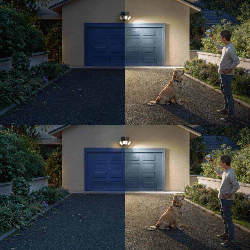 Philips - LED solárne nástenné svietidlo so senzorom ZYREN LED/24,5W/3,7V 2600 mAh 3000K IP65