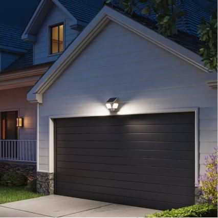 Philips - LED solárne nástenné svietidlo s čidlom ZYREN LED/24,5W/3,7V 2600 mAh 5000K IP65 biele