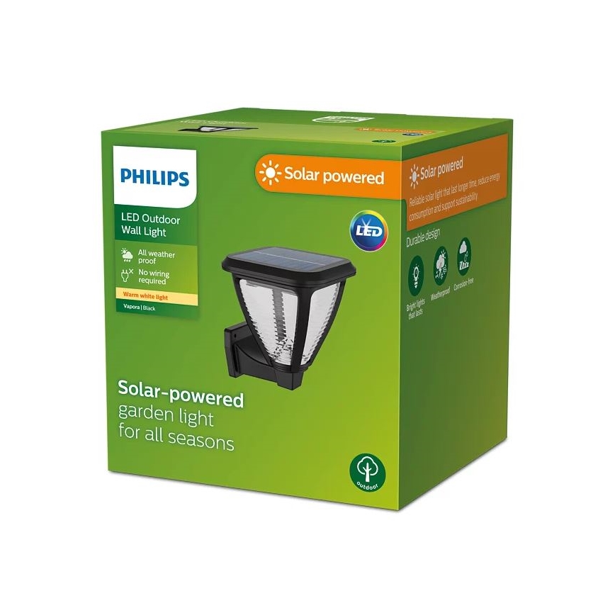 Philips - LED Solárne nástenné svietidlo VAPORA LED/1,5W/3,7V 1500 mAh IP44