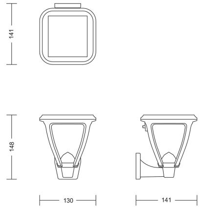 Philips - LED Solárne nástenné svietidlo VAPORA LED/1,5W/3,7V IP44