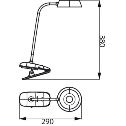 Philips - LED Stmievateľná lampa s klipom DONUTCLIP LED/3W/5V CRI 90 biela