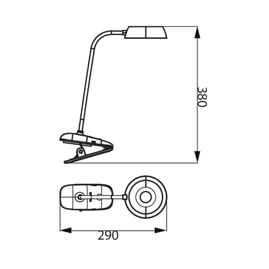 Philips - LED Stmievateľná lampa s klipom DONUTCLIP LED/3W/5V CRI 90 biela
