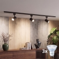 Philips - LED stmievateľné bodové svietidlo do lištového systému EASYLINK 3xGU10/7W/230V 2200-2700K 1m čierna