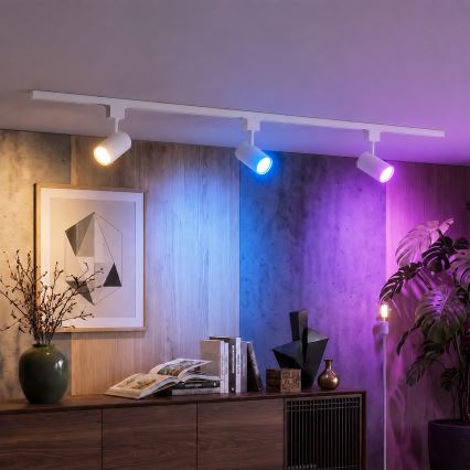 Philips - LED RGBW Stmievateľné bodové svietidlo v lištovom systéme EASYLINK HUE 3xGU10/4,7W/230V 2200-6500K 1m biela