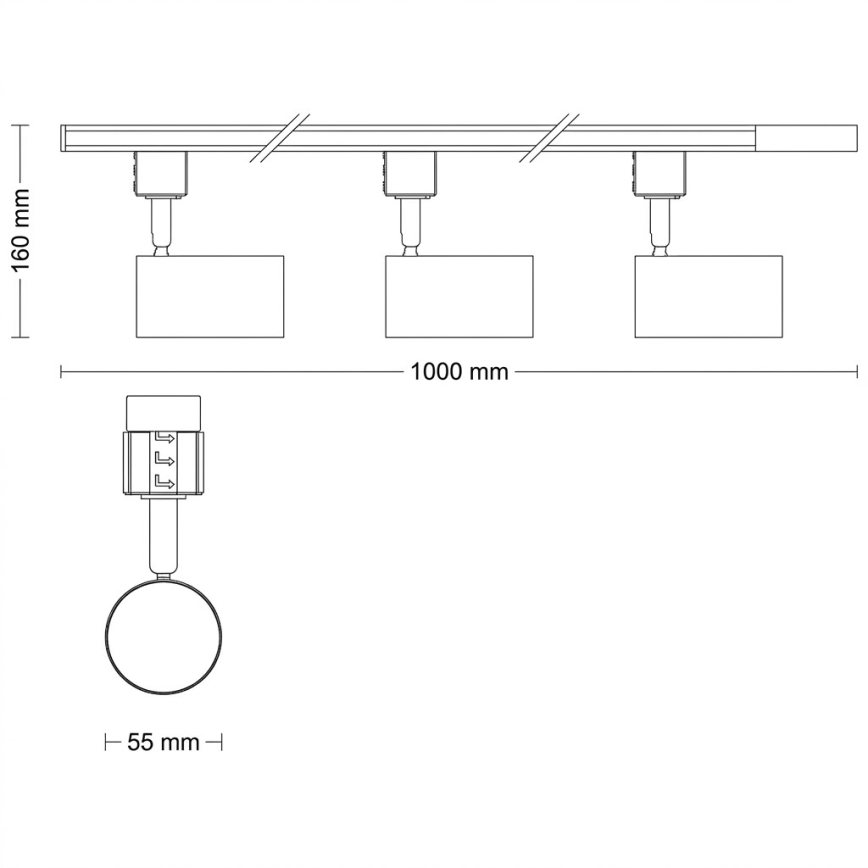 Philips - LED RGBW stmievateľné bodové svietidlo v lištovom systéme EASYLINK HUE 3xGU10/4,7W/230V 2200-6500K 1m biela + Hue bridge
