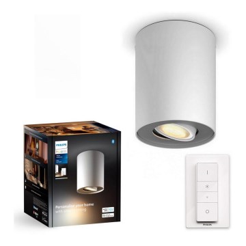 Philips - LED Stmievateľné bodové svietidlo Hue PILLAR 1xGU10/4,2W/230V 2200-6500K + diaľkové ovládanie biela