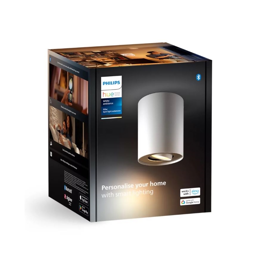 Philips - LED Stmievateľné bodové svietidlo Hue PILLAR 1xGU10/4,2W/230V 2200-6500K biela