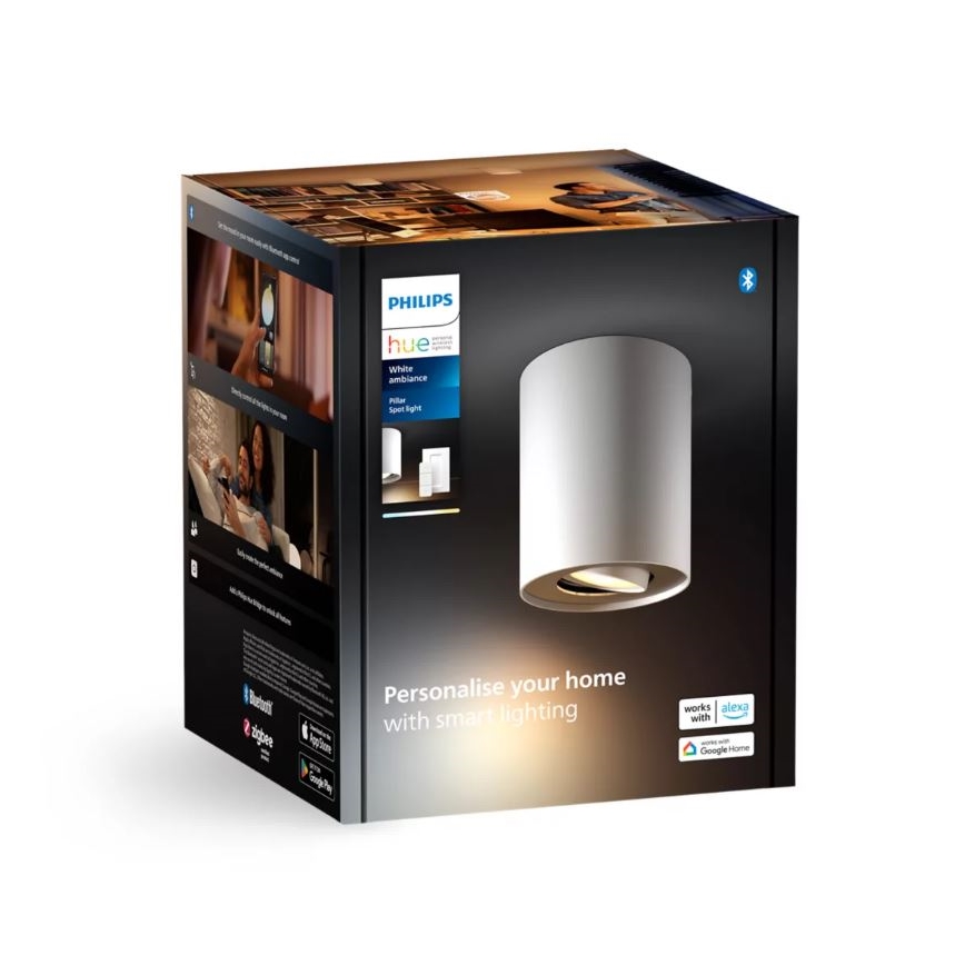 Philips - LED Stmievateľné bodové svietidlo Hue PILLAR 1xGU10/4,2W/230V 2200-6500K + diaľkové ovládanie biela