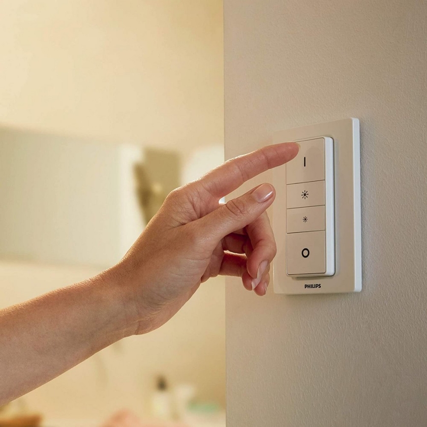 Philips - LED Stmievateľné bodové svietidlo Hue PILLAR 1xGU10/4,2W/230V 2200-6500K + diaľkové ovládanie čierna