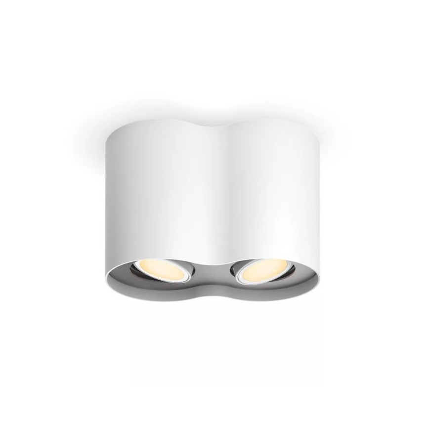 Philips - LED Stmievateľné bodové svietidlo Hue PILLAR 2xGU10/4,2W/230V 2200-6500K + diaľkové ovládanie biela