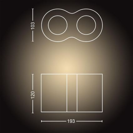 Philips - LED Stmievateľné bodové svietidlo Hue PILLAR 2xGU10/4,2W/230V 2200-6500K + diaľkové ovládanie biela