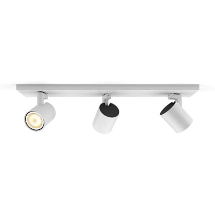 Philips - LED Stmievateľné bodové svietidlo Hue RUNNER 3xGU10/4,2W/230V 2200-6500K + diaľkové ovládanie biela