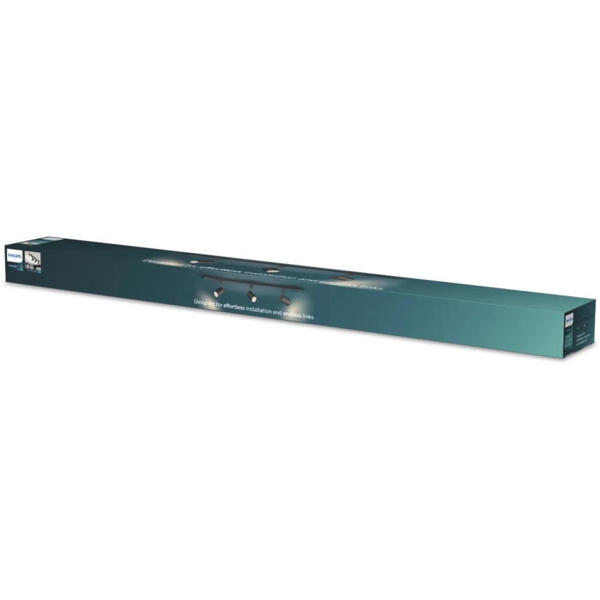 Philips - stmievateľné LED RGBW bodové svietidlo v lištovom systéme EASYLINK HUE 3xGU10/4,7W/230V 2200-6500K 1m čierne