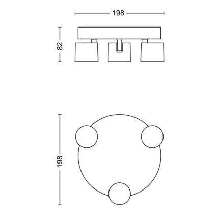 Philips - LED Stmievateľné bodové svietidlo 3xLED/4,5W/230V