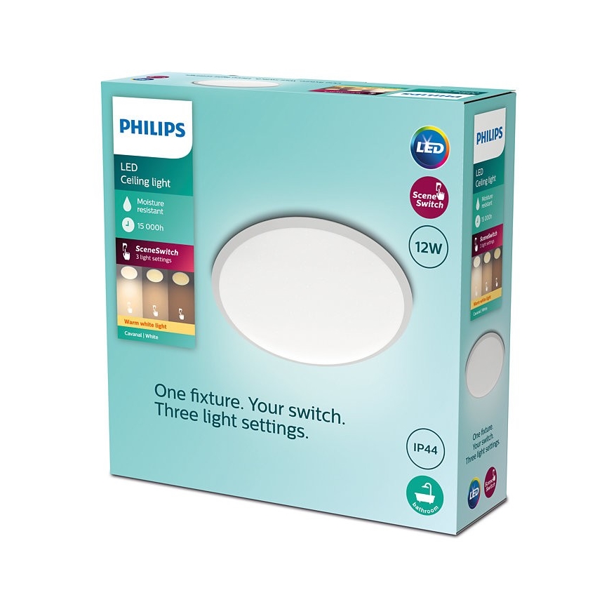 Philips - LED Stmievateľné kúpeľňové stropné svietidlo SCENE SWITCH LED/12W/230V IP44