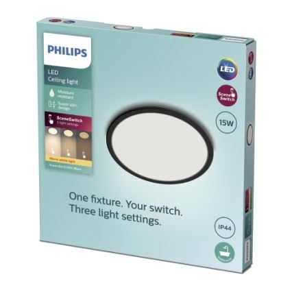 Philips - LED Stmievateľné kúpeľňové stropné svietidlo SCENE SWITCH LED/15W/230V IP44 2700K