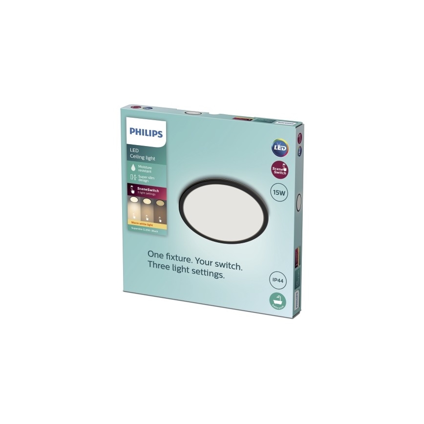 Philips - LED Stmievateľné kúpeľňové stropné svietidlo SCENE SWITCH LED/15W/230V IP44 2700K