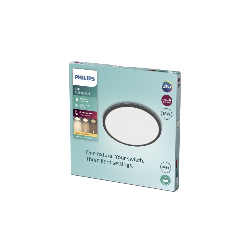 Philips - LED Stmievateľné kúpeľňové stropné svietidlo SCENE SWITCH LED/18W/230V IP44 2700K
