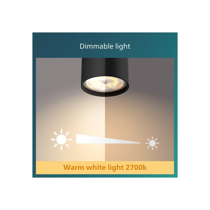 Philips - LED Stmievateľné nástenné bodové svietidlo LED/4,5W/230V