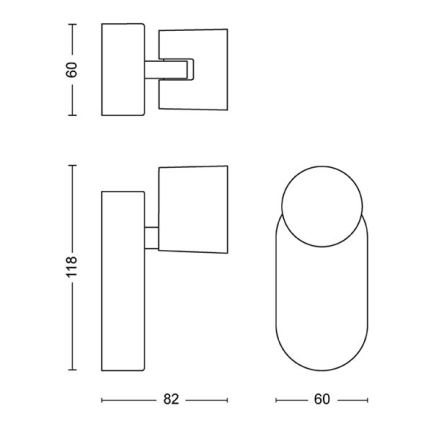 Philips - LED Stmievateľné nástenné bodové svietidlo LED/4,5W/230V