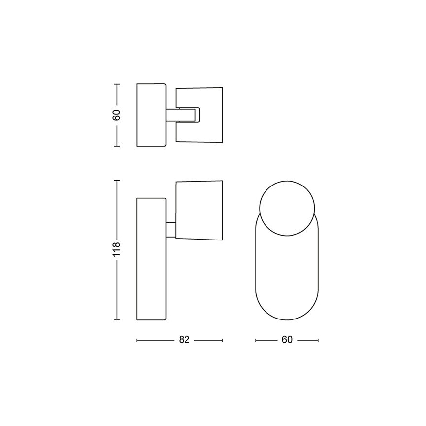 Philips - LED Stmievateľné nástenné bodové svietidlo LED/4,5W/230V