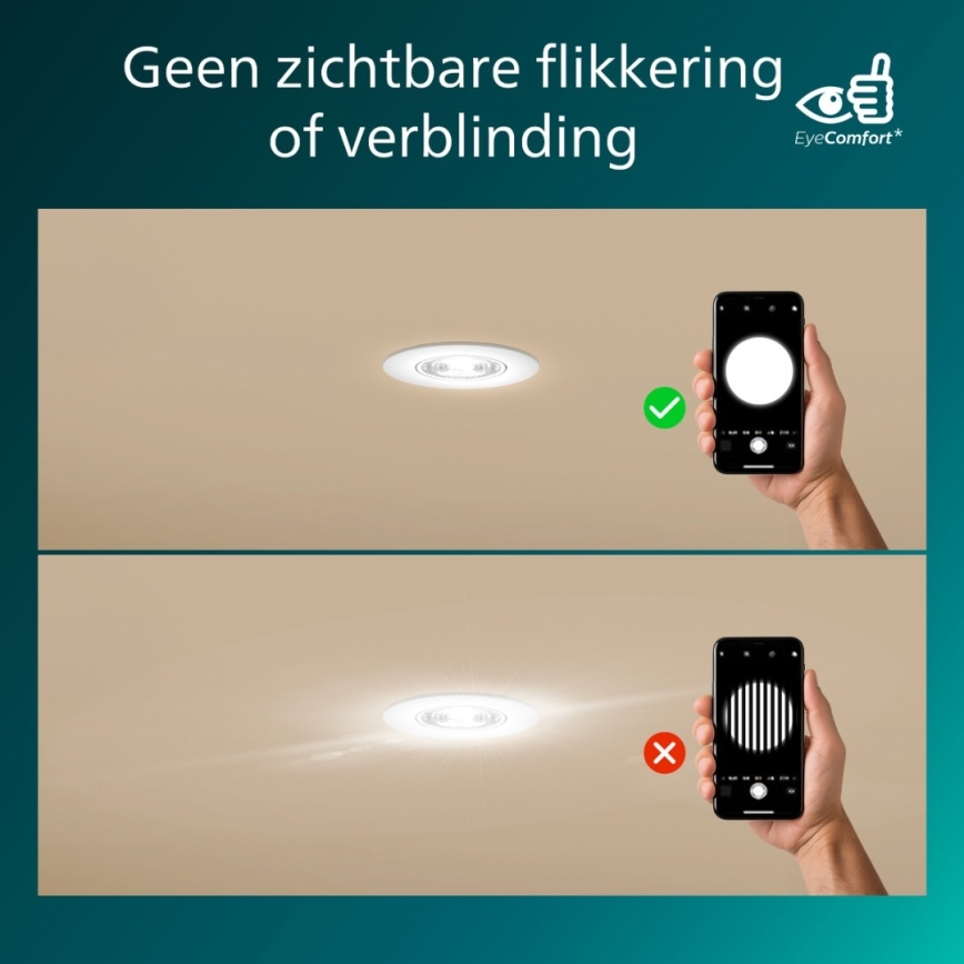 Philips - stmievateľné zapustené stropné LED svietidlo CILANTRO LED/5W/230V 4000K biela