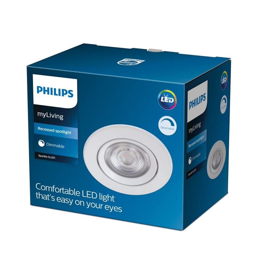 Philips - LED Stmievateľné podhľadové svietidlo LED/5W/230V 2700K